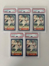 1986 FLEER UPDATE #U-25 WILL CLARK ROOKIE PSA MINT 9 INVESTOR LOT (5 CARDS)