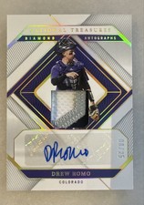 2023 National Treasures Diamond Auto Drew Romo Holo Gold /25 (AU, MEM, RC)