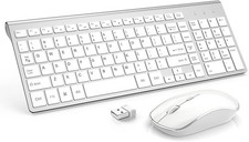Wireless Keyboard Mouse, JOYACCES 2.4G Compact and Ultra Slim Wireless Keyboard