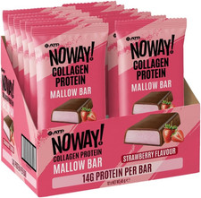NOWAY! Collagen Marshmallow Protein Bars, Strawberry, Box of 12