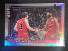 Josh Giddey Coby White 2025 Topps Windy City Wonder Rainbow Foilboard #277 Bulls