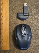 Microsoft Wireless Notebook Optical Mouse Model 1023 Silver See All Pics  Desc