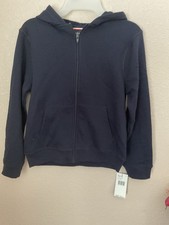 French Toast Boys' Fleece Hooded Sweatshirt Navy,sz-10-12.