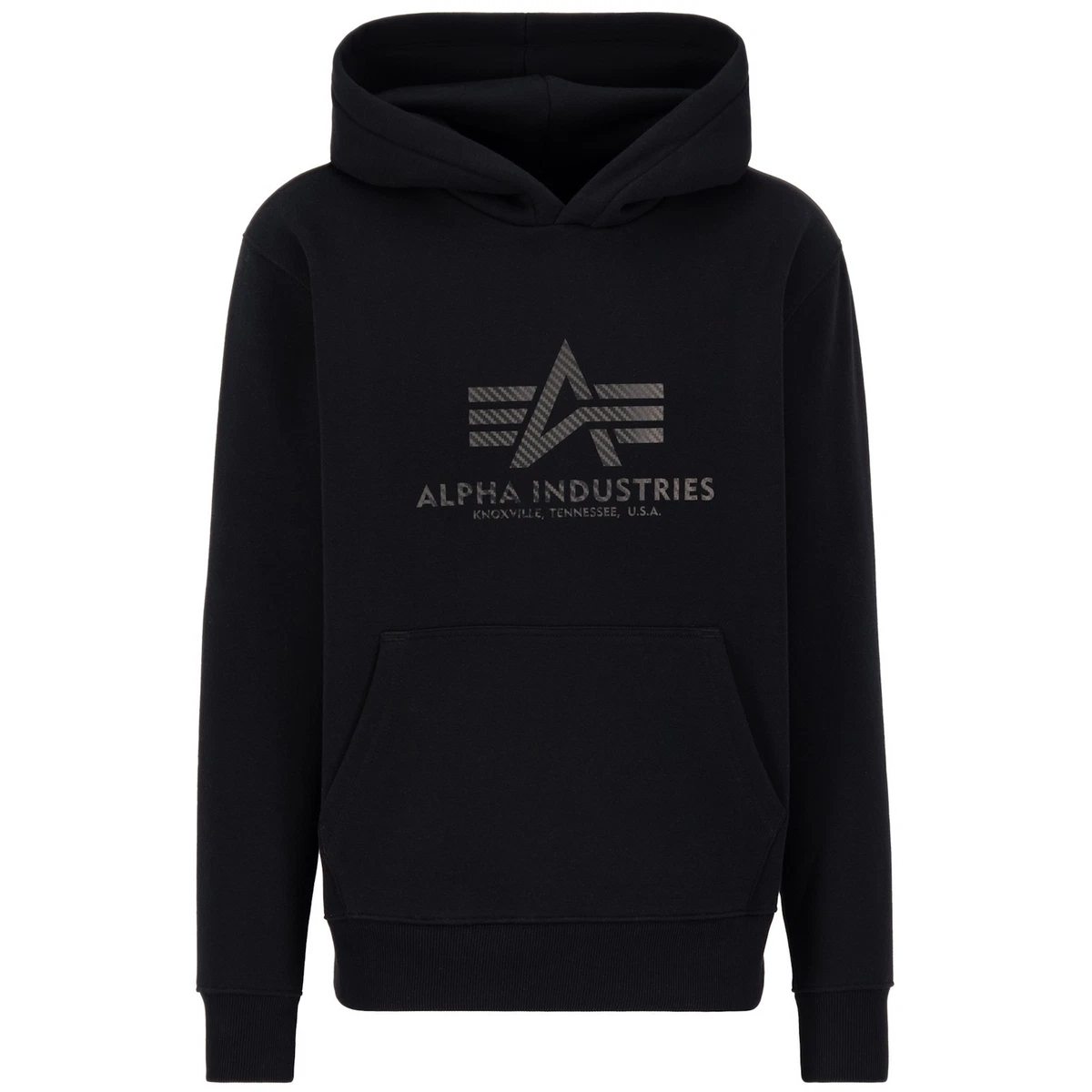 ALPHA INDUSTRIES Felpa Con Cappuccio Uomo – Stampa Logo E Passante RBF Per Un Look Iconico - copertina
