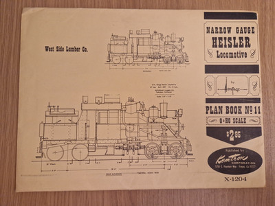 Kemtron Planbuch Nr.11 Schmalspur Heisler Lokomotive Spur O & HO X-1204