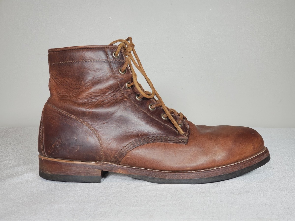 FRYE JOHN ADDISON LACE UP MENS BROWN LEATHER CASUAL DRESS BOOTS size 8 Frye Mens John Addison Inside Zip Engineer Work Boots main image 4