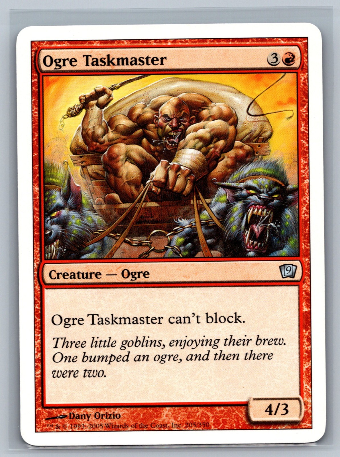 Magic The Gathering 9th Edition Ogre Taskmaster #205/350 MTG TCG CCG Ninth