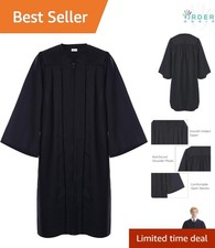 Unisex Matte Graduation Gown Polyester Medium Ready for School or Choir
