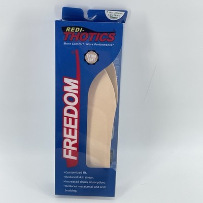 NEW Redi-Thotics Freedom Orthotic Insoles Size B Cushioned Arch Support Diabetic