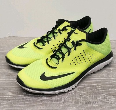 Nike FS Lite Run II Athletic Sneaker Running Men's 11 Neon Yellow Excellent
