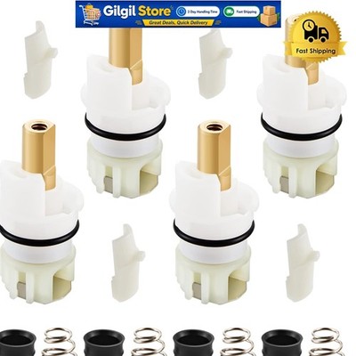 Durable Faucet Stem Assembly Kit - 4 Pack with Rubber Seats & Springs Included