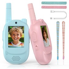 Video Walkie Talkies for Kids Rechargeable Kids Walkie Talkies 2 Pack for Gir...