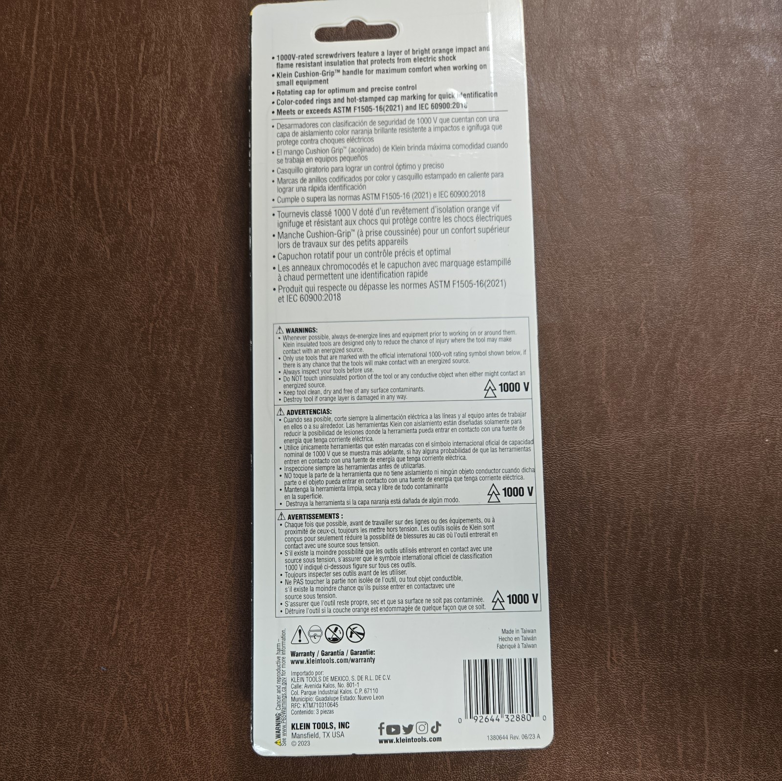 Klein Tools 85613INS Insulated Mini Precision Screwdriver Set PH/SL, 3-Pieces