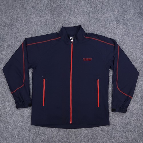 FootJoy Jacket Mens Large Navy Blue Red The Breakers Rees Jones Golf Course FJ