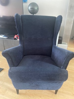 ikea strandmon sessel dunkelblau