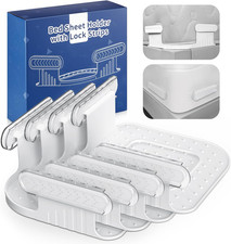 Bed Lock Sheet Holders Fit All Sheet Size, New Upgrade Sheet Straps Keep Sheets