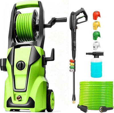 #ad Green Electric Pressure Washer 5000PSI 4.0 GPM Hose Reel $248.46