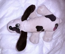 VTG Pound Puppy collectible 8" Newborn Furries Dog Gray Brown Spots Tonka 1985