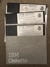 LOT OF 3 IBM 2D 8-Inch Floppy Diskette Vintage 70s 80s - Luctor Corp Zephyr Sys