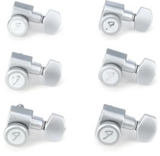 Fender Stratocaster/Telecaster Locking Tuning Machine Set - Brushed Chrome