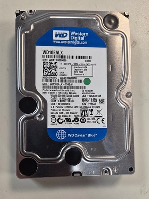 Western Digital WD Caviar Blue WD10EALX 1TB 3.5'' 7200RPM SATA Hard Drive HDD