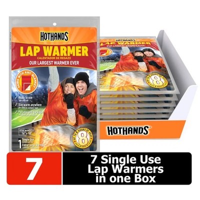 HotHands Lap Warmer, 16'' X 10'' - Up to 8 Hours of Lasting Heat - 1 Warmer 7 Pack