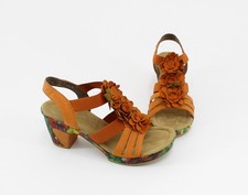 Absatz Sandalen Rieker Antistress Trichterabsatz Schlupf Leder orange Gr. 37