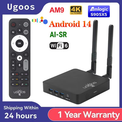 AM9 Smart TV Box Android 14 Amlogic S905x5 4GB 64GB WiFi BT5.2 1000M HDR Android