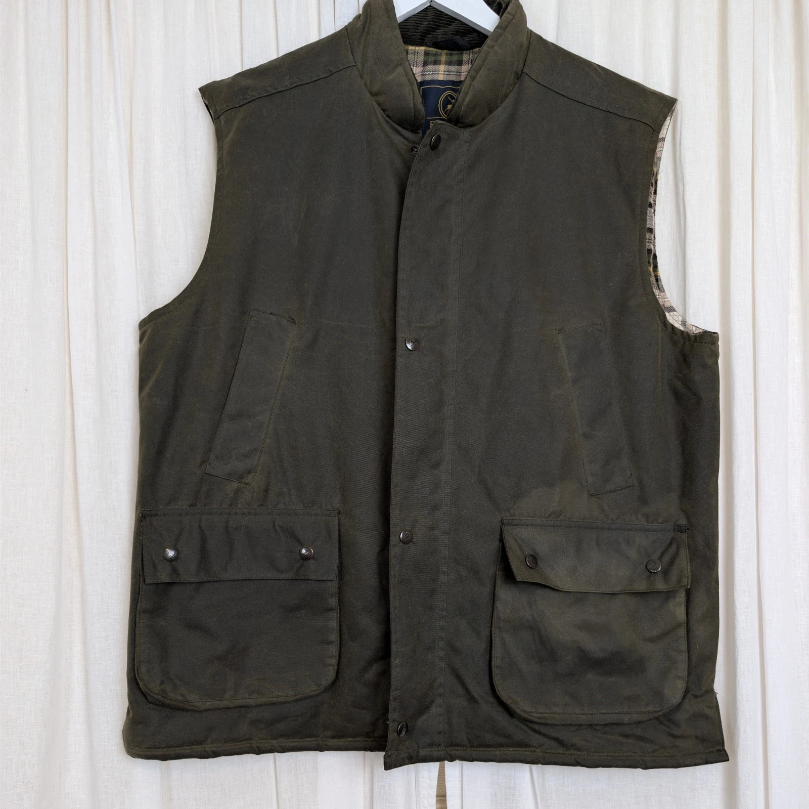 PG Field Waxed Cotton Gilet Jacket Vest Green Country Mens Large Outdoor
Opens in a new window or ta