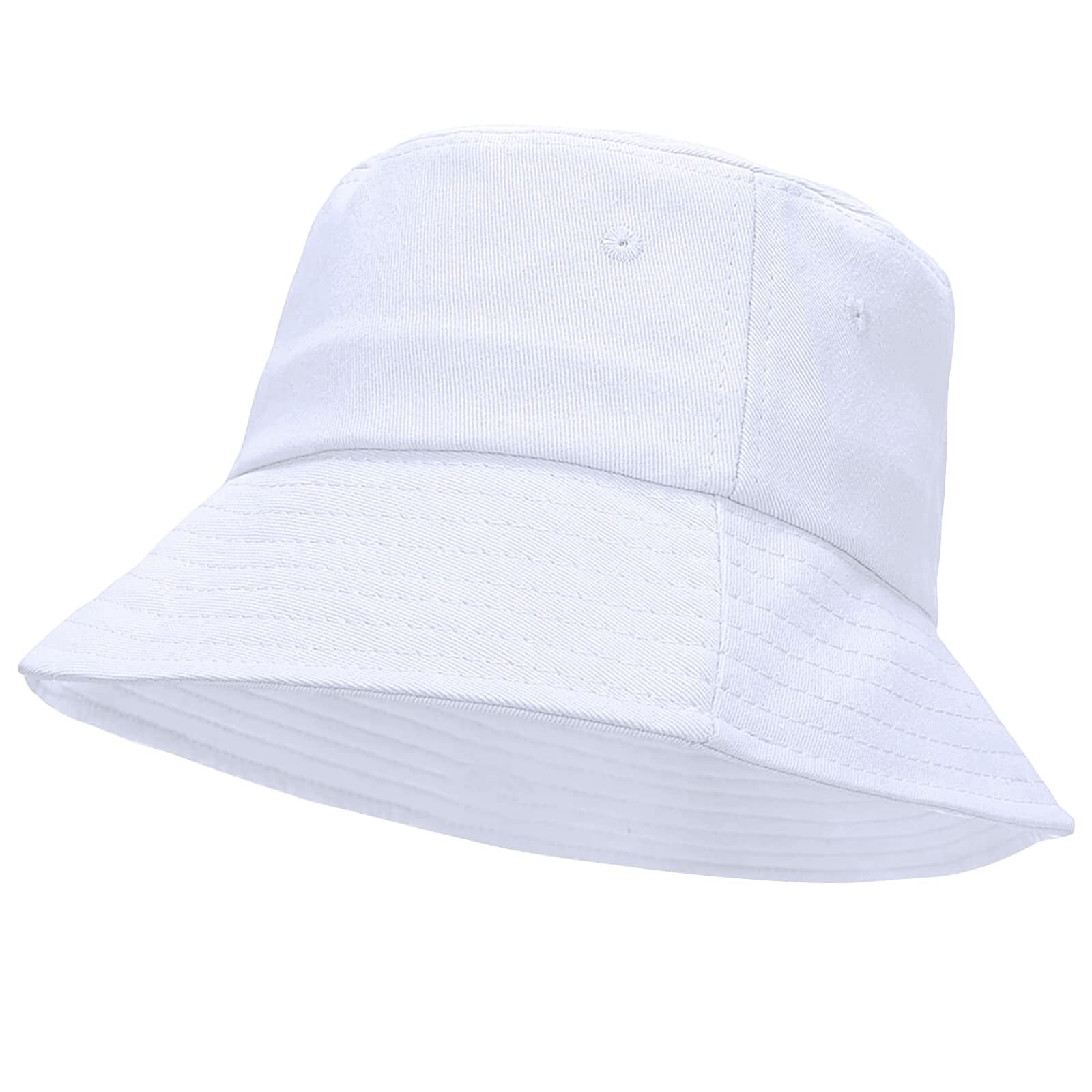 Plain Cotton Bucket Hat for Safari Camping Summer Sun Protection-image