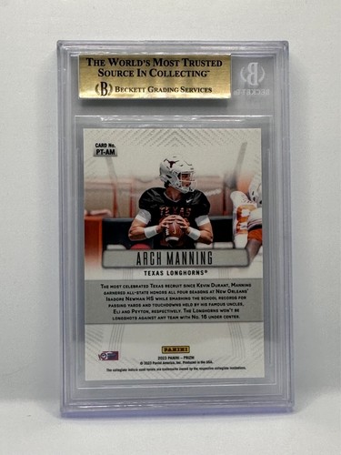 2023 Panini Prizm Throwback Arch Manning BGS 9,5 RC Rookie #PT-AM True Gem 4 9,5 - Imagen 2 de 2