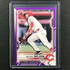 2021 Bowman Draft Matheu Nelson Paper Prospect 1st Bowman Purple 182/250