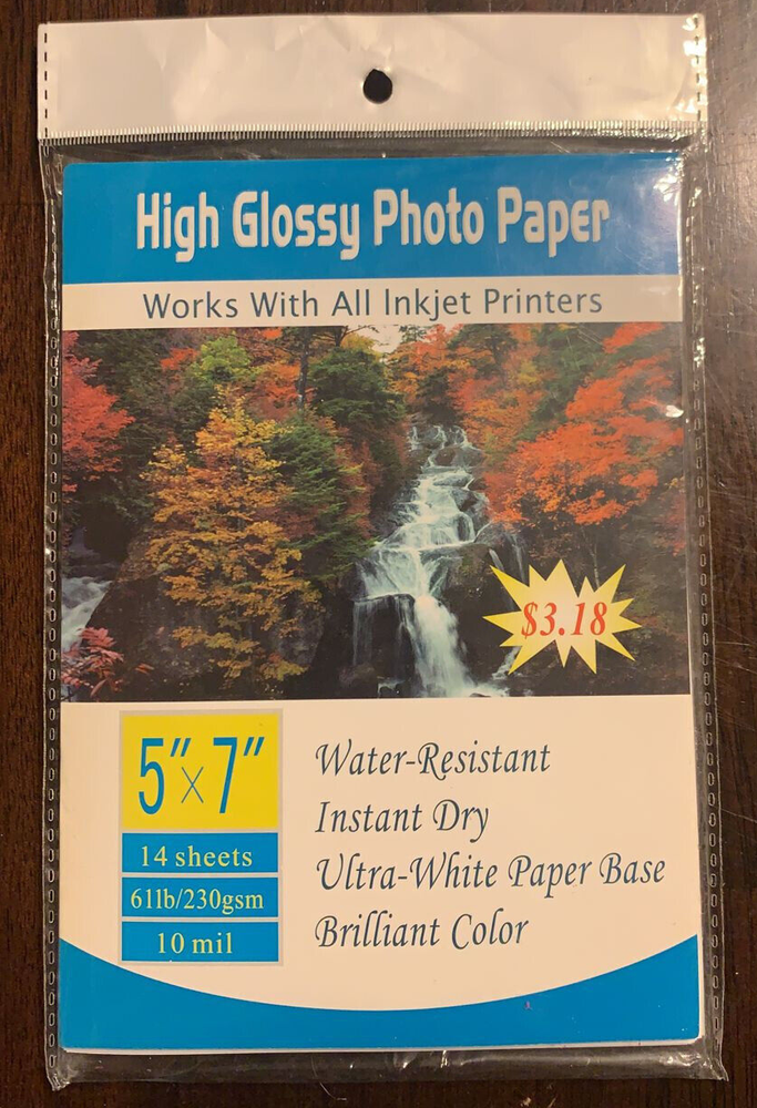 HP Photo Printer Paper 4x6 Glossy Open Box