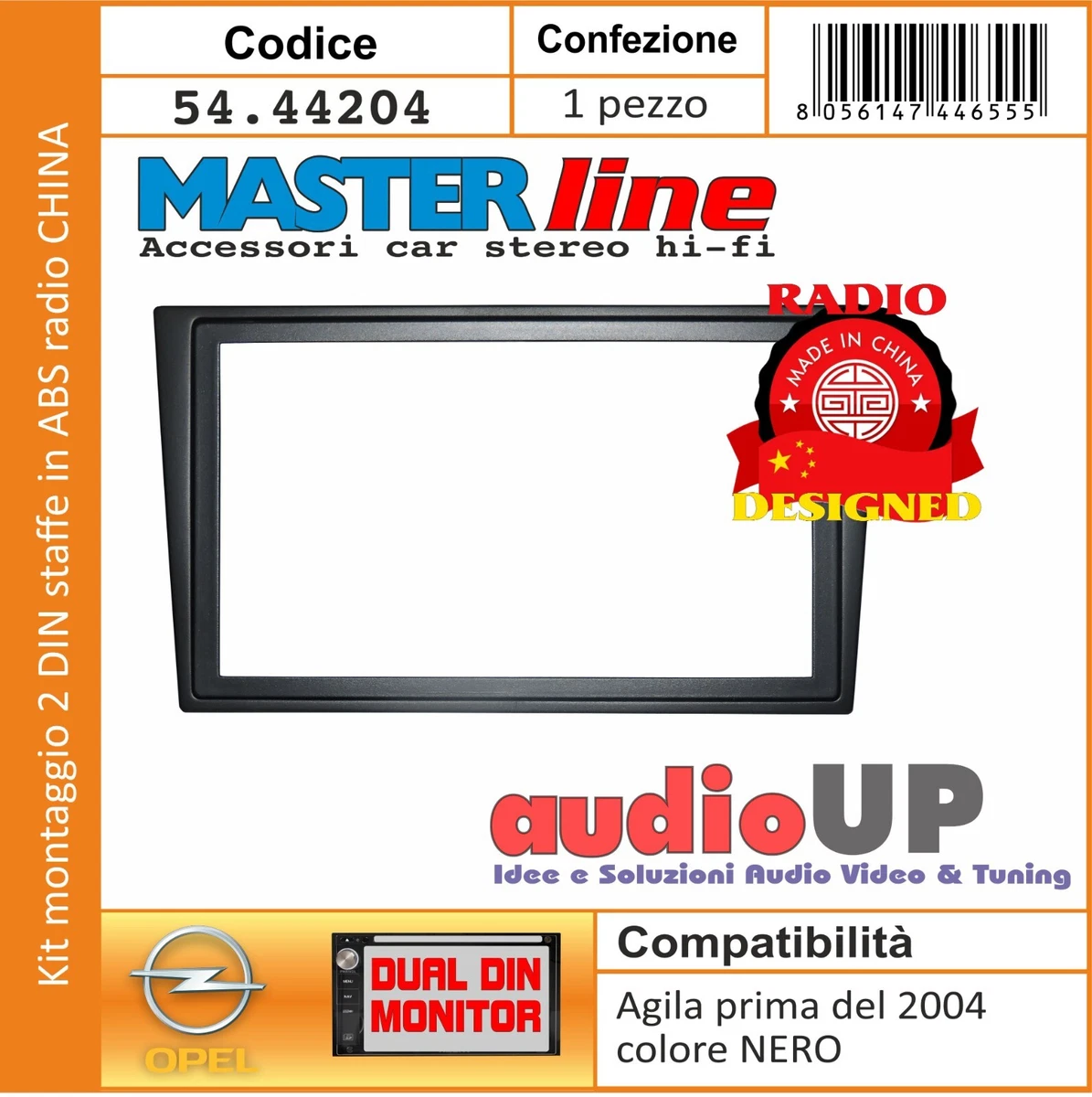 Autoleads FP-19-05 - Mascherina Per Autoradio 1 DIN Per Opel Agila E Suzuki Splash (Nero)