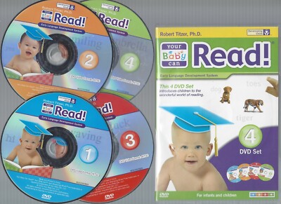Your Baby Can Read (DVD) Robert Titzer Early Language Development System 4 Disc!