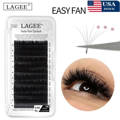 Autofan False Eyelashes Easy Fanning Eyelash Extensions Blossom Bloom Mink Lash