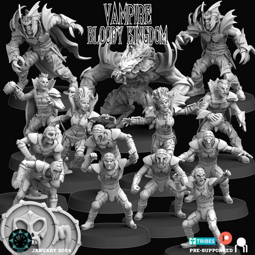 Squadra VAMPIRE - Bloody Kingdom resina stampa3d Fantasy Football Realm of Paths - Imagen 2 de 18