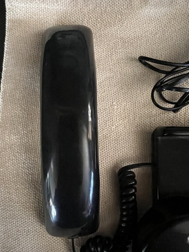VTG 80s Black Guess Desk Telephone Hearing Aid Compatible tone/pulse READ - Picture 5 of 8