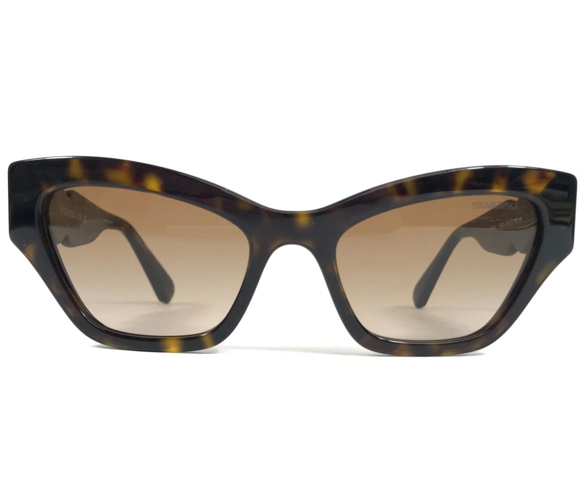 Swarovski SK0391 Womens Plastic Sunglass 52E Dark Havana 52-16 Brown Lenses Swarovski Brown Women main image 4