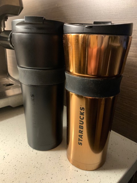 starbucks black gold tumbler