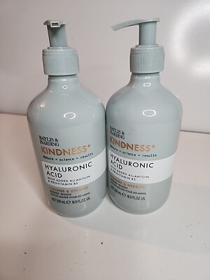 2 New Baylis & Harding Hyaluronic Acid Cleanse & Hydrate Hand Wash, 16.9 Oz Ea.