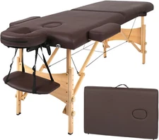 Massage Table Massage Bed Spa Bed 73 Inch Portable 2 Folding W/Carry Case Table