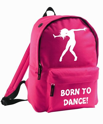 Kindertasche Tänzer personalisierter Rucksack Tanzen Born To Dance Ballett Klasse cool