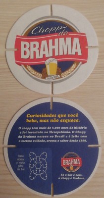 Bierdeckel Brauerei AmBev Brahma Brasilien Brasilia *94