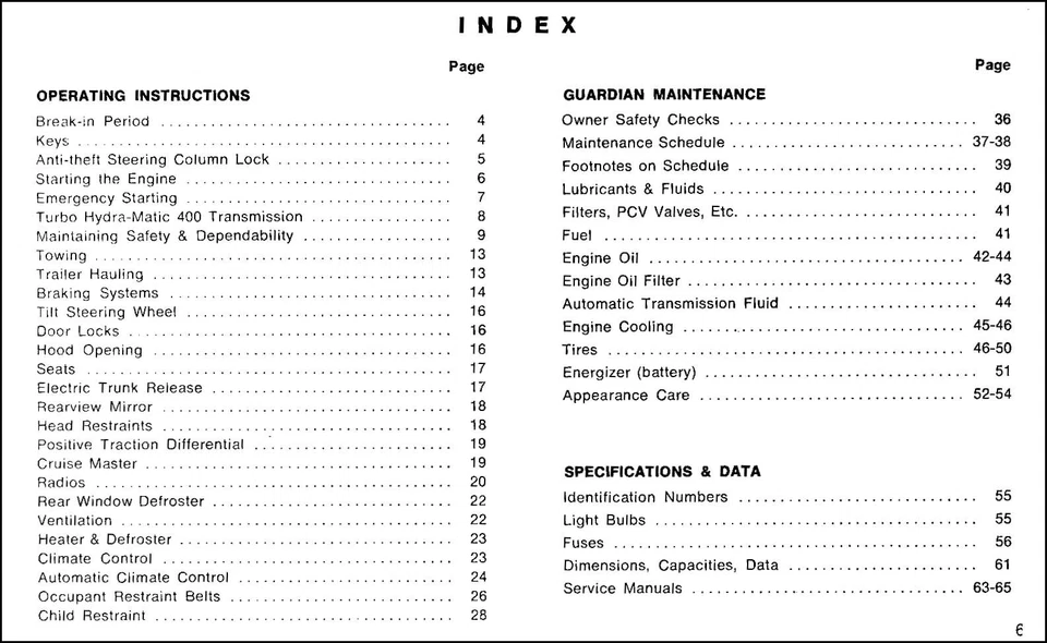 Manuale Del Proprietario Buick Riviera 1970 - Immagine 2 di 2