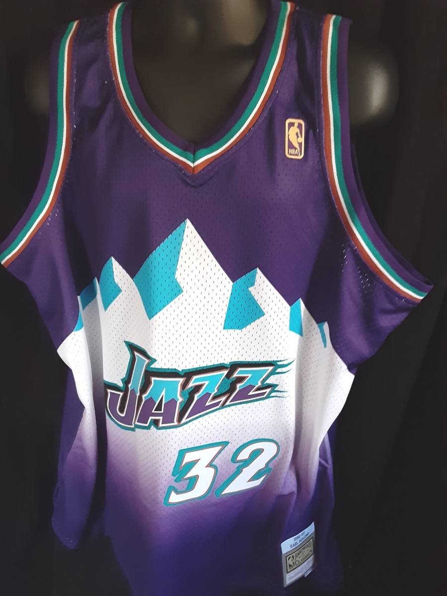 Utah Jazz Malone #32 Men's Mitchell Ness B/T Swingman Jersey XLT