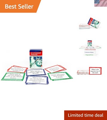 Study Cards for USCIS Citizenship Test - 100 Questions & Answers (2nd Edition)