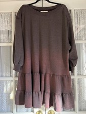 WE THE FREE sunny side ruffle hem sweatshirt dress size M Medium Boho