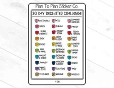 4108~~30 Day Declutter Challenge Planner Stickers.