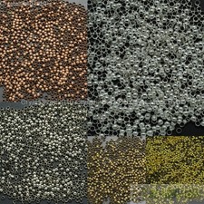 Silver Gold Pewter Bronze Copper Rondelle Crimp End Jewelry Finding Spacer Beads